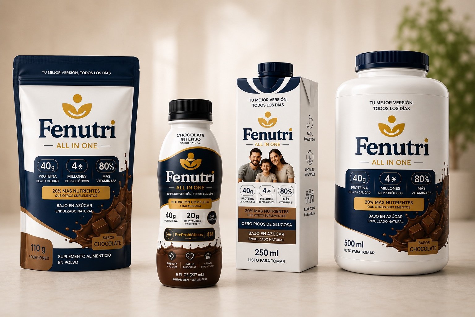 Familia FENUTRI sabor chocolate